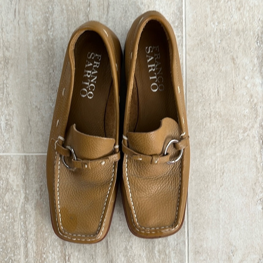 Franco sarto tan leather loafer size 8